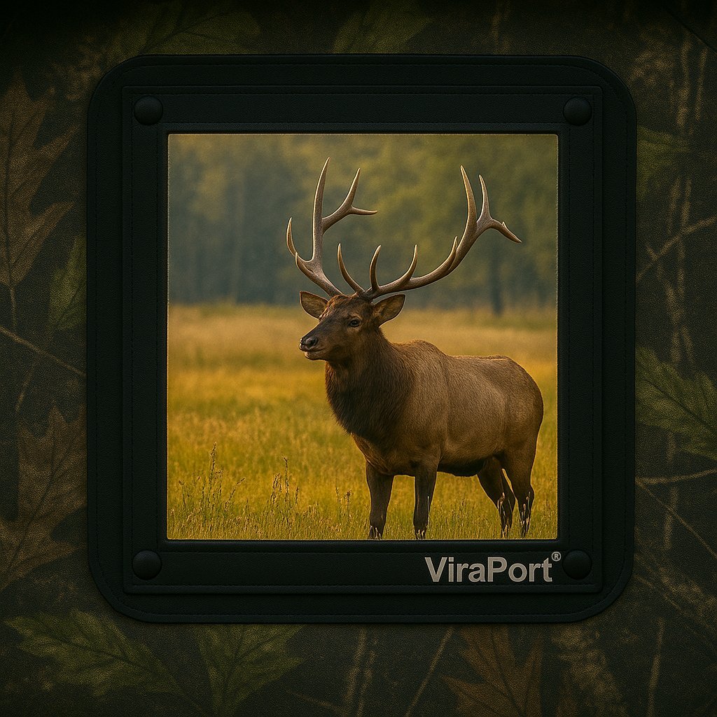 Elk habitat observation through Viraport window without spooking animals